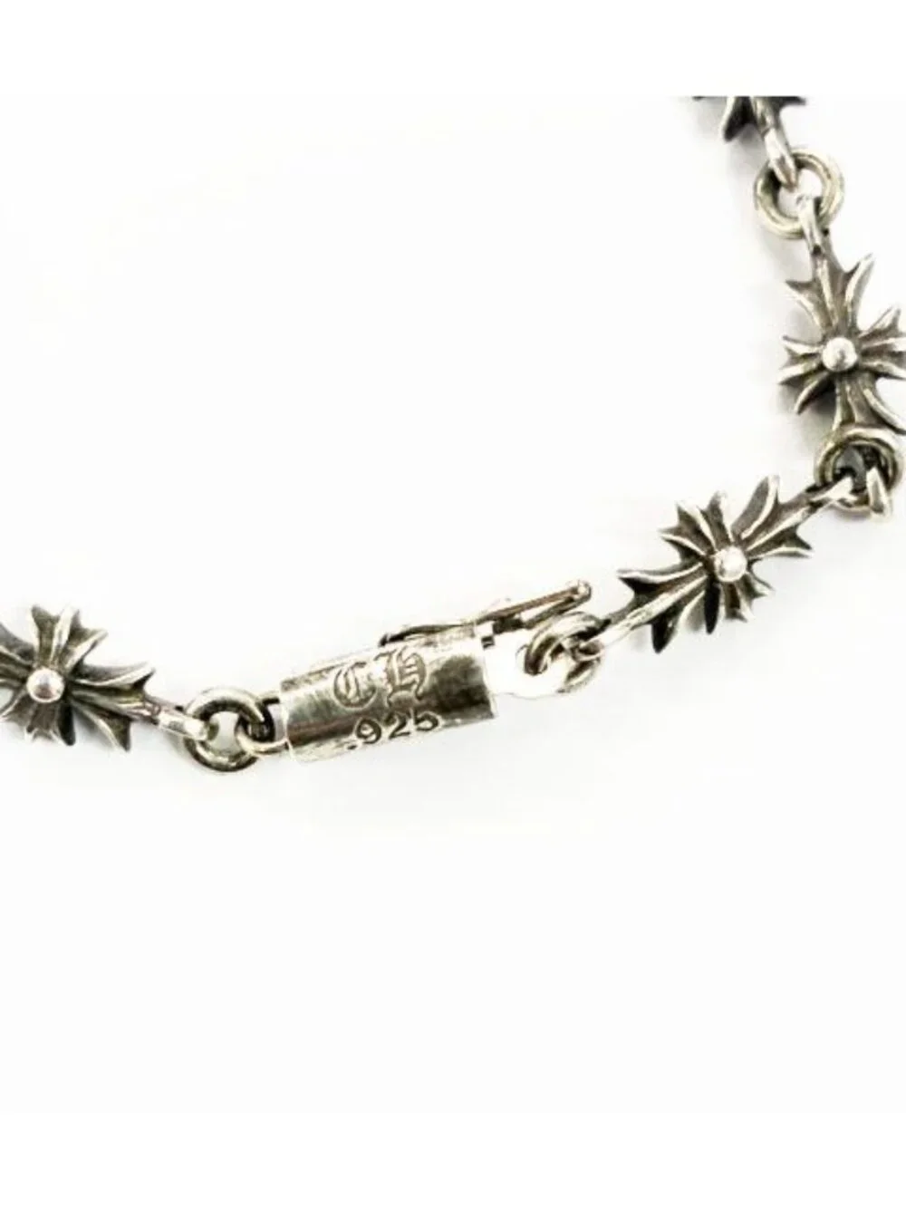 Chrome Hearts Tny CH Pls Tiny CH Plus Bracelet Silver 13 Links